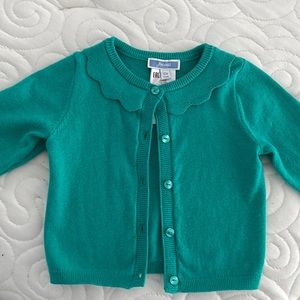 EUC Jacadi green cardigan. 12m